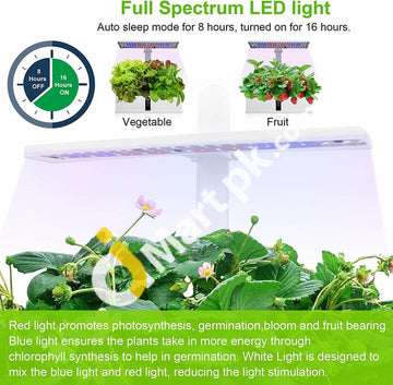Led Hydroponics Growing System - 9 Pods Indoor Grow Kit For Herbs Plants & Vegetables Soil-Free